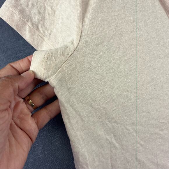 J. Crew Cut V- Neck Shirt Women's Medium Light Basic Short Sleeve Preppy Soft - Picture 4 of 8